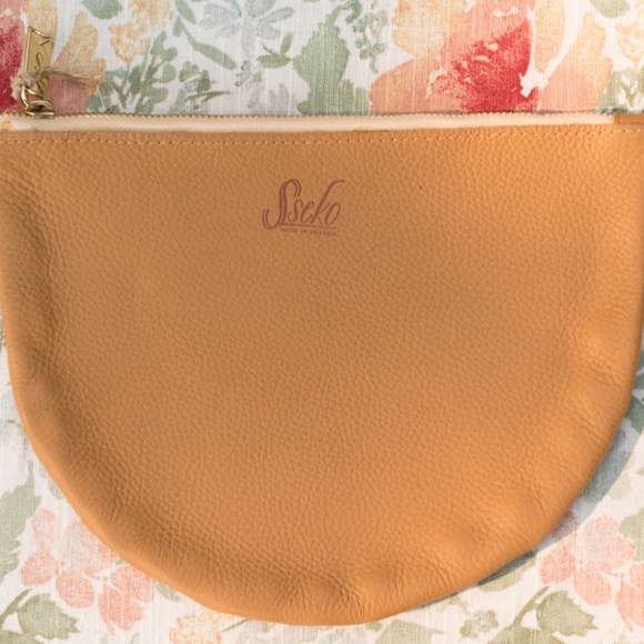 Sseko Large Moon Clutch in Ochre - Picture 2 of 2